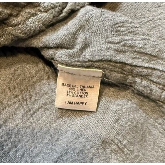 FLAX Linen Blend Tank Top Womens Size Small Sleeveless Lagenlook Textured-Scoop - Picture 4 of 6